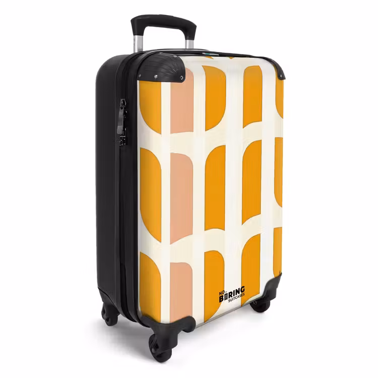 Suitcase - Geometric - Pattern - Yellow - Pink — 2