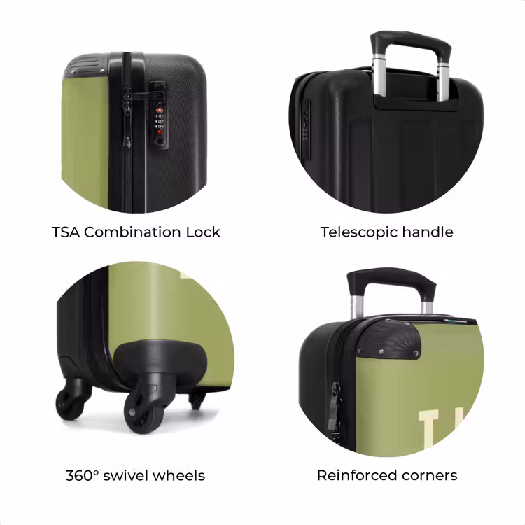 Suitcase - I hate everybody - Green - Retro — 8