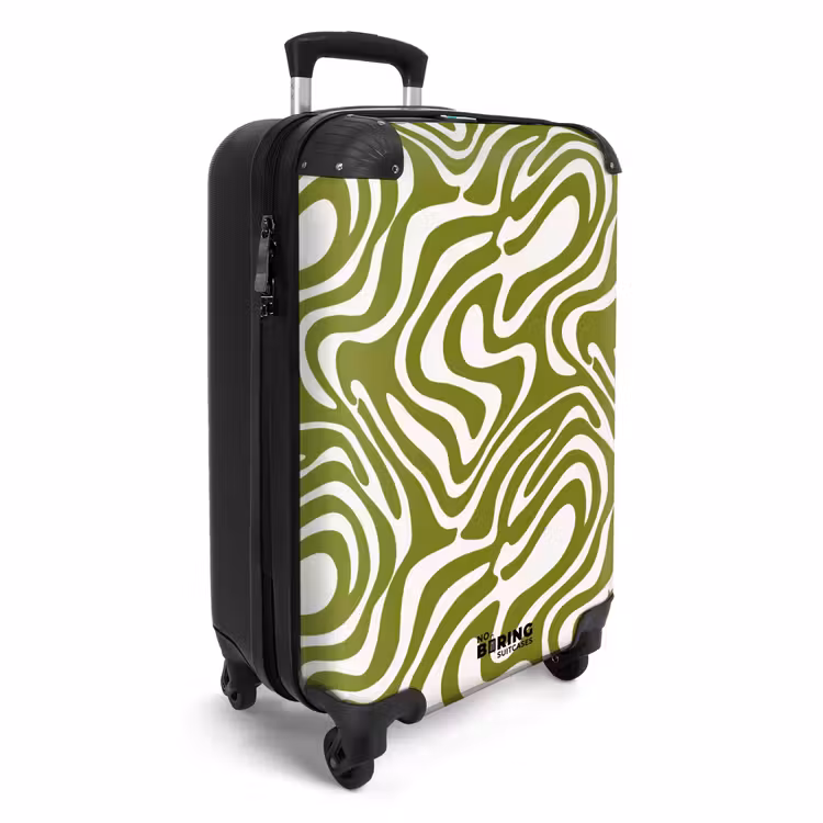 Suitcase - Line pattern - Green - Organic — 2