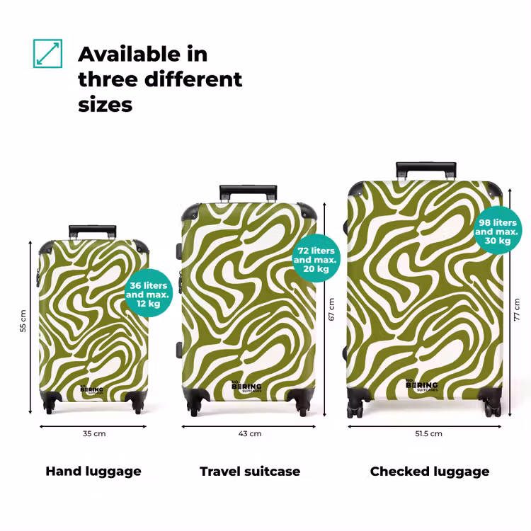 Suitcase - Line pattern - Green - Organic — 3