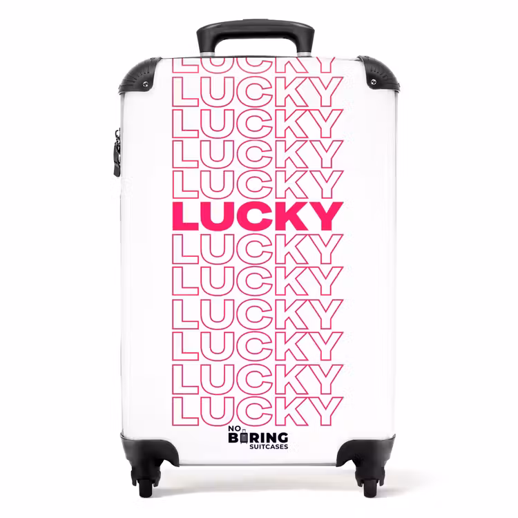 Suitcase - Lucky - Pink - Pattern — 1