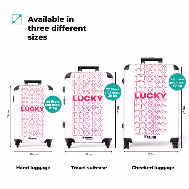 Suitcase - Lucky - Pink - Pattern — 3