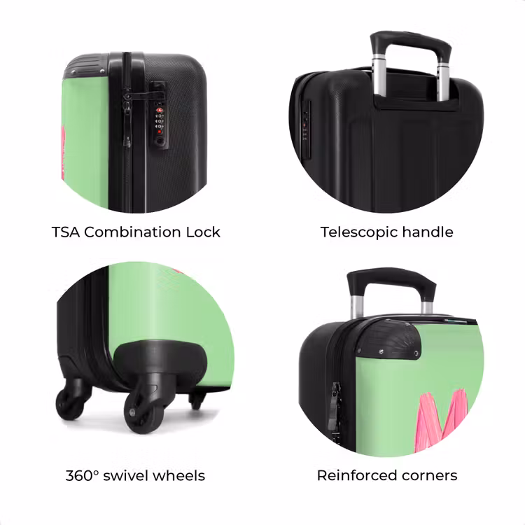 Suitcase - Mon cheri - Green - Pink — 8