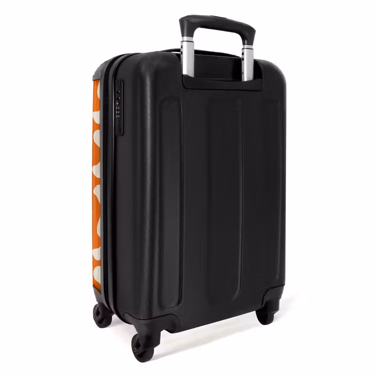 Suitcase - Orange - Checkered pattern - White — 4