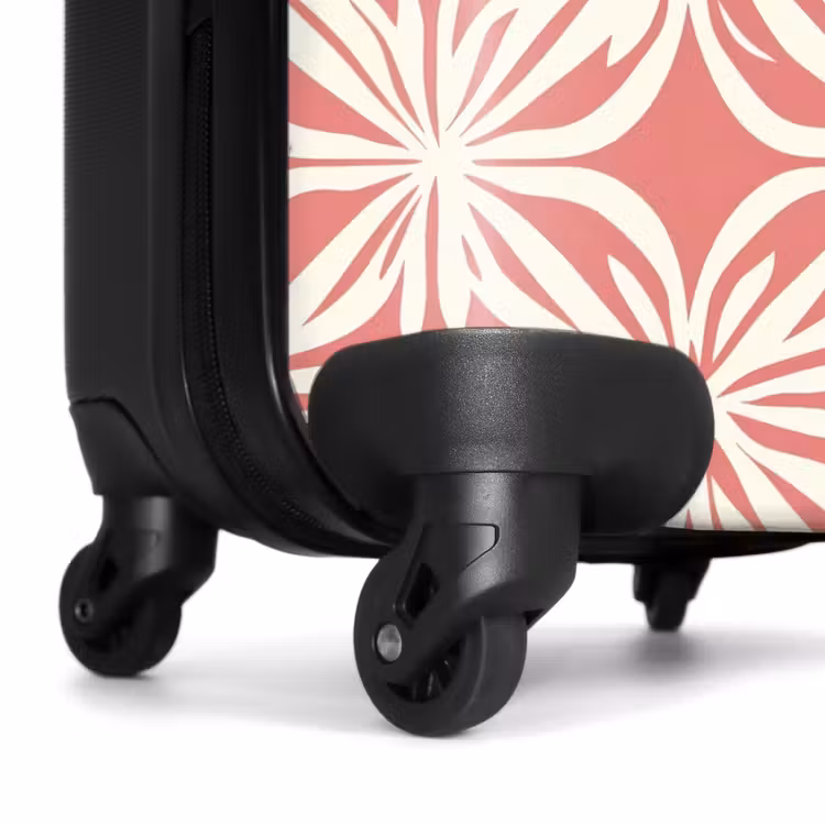 Suitcase - Pink - Floral motif - White - Modern — 7