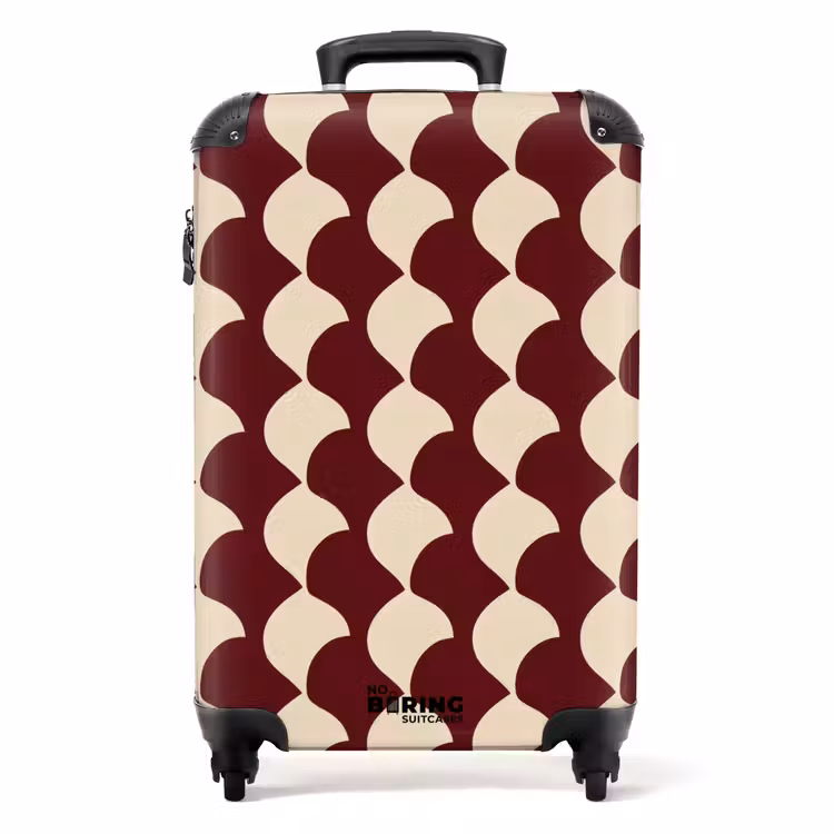 Suitcase - Red - Tile pattern - Cream — 1
