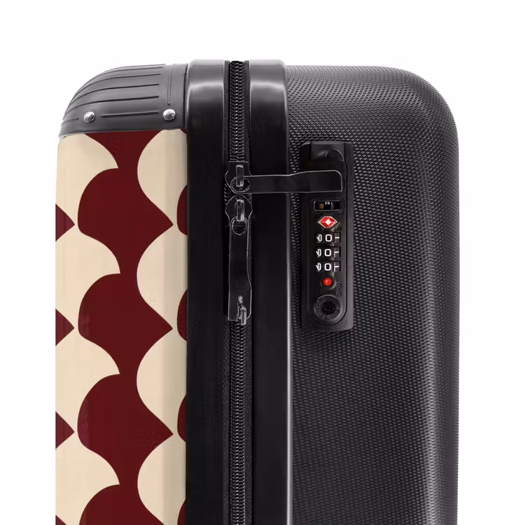 Suitcase - Red - Tile pattern - Cream — 6