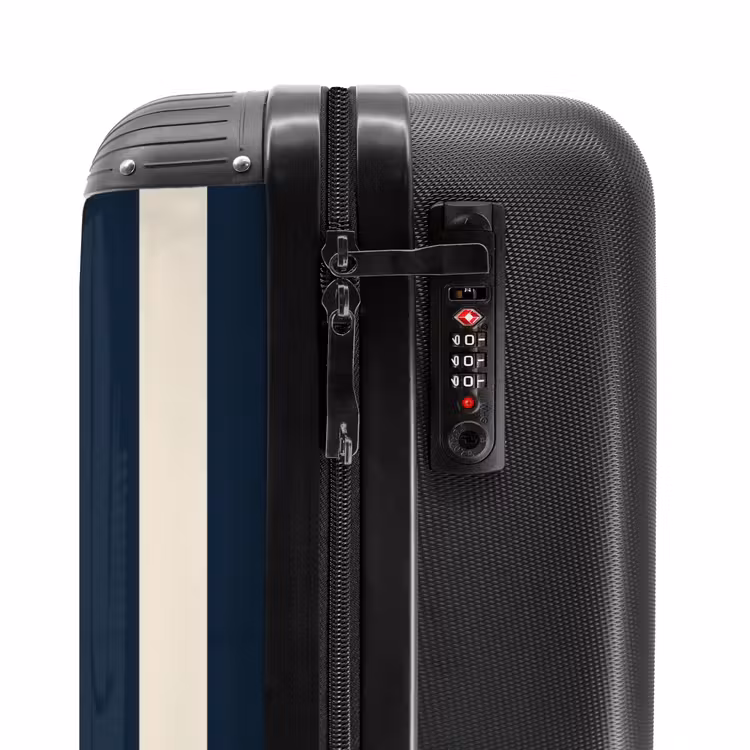 Suitcase - Vertical stripes - Blue - Cream — 6