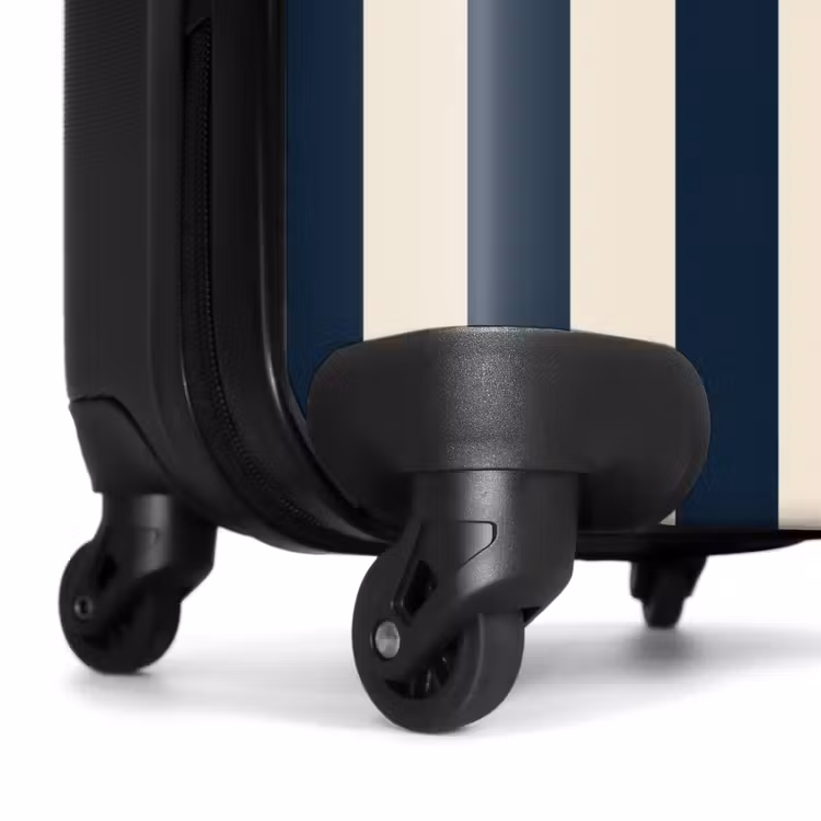 Suitcase - Vertical stripes - Blue - Cream — 7