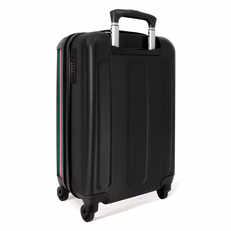 Suitcase - Vertical stripes - Green - Pink — 4