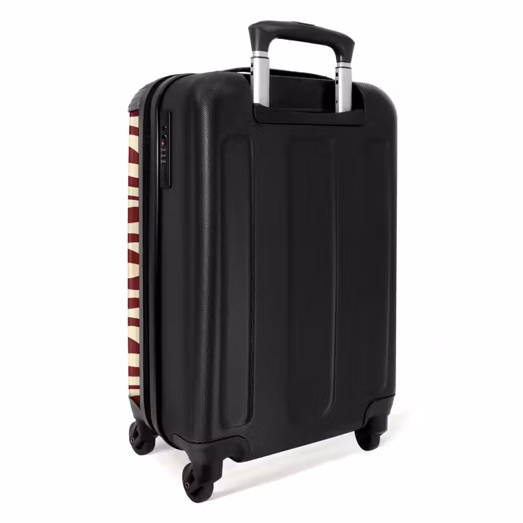 Suitcase - Waves - Red - Pattern - Cream — 4