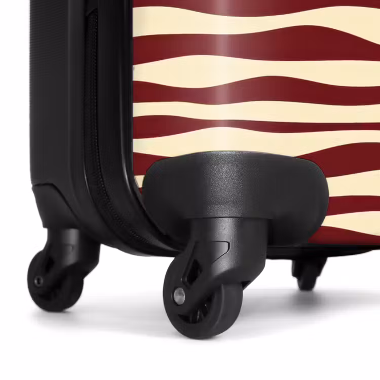 Suitcase - Waves - Red - Pattern - Cream — 7