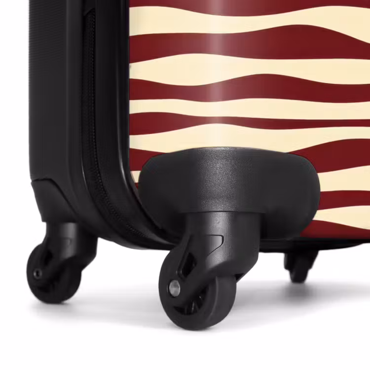 Suitcase - Waves - Red - Pattern - Cream — 7