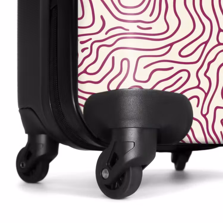 Suitcase - Winding line - Magenta - Cream — 7