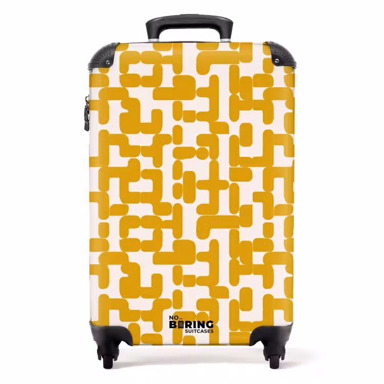 Suitcase - Yellow - Beige - Pattern — 1