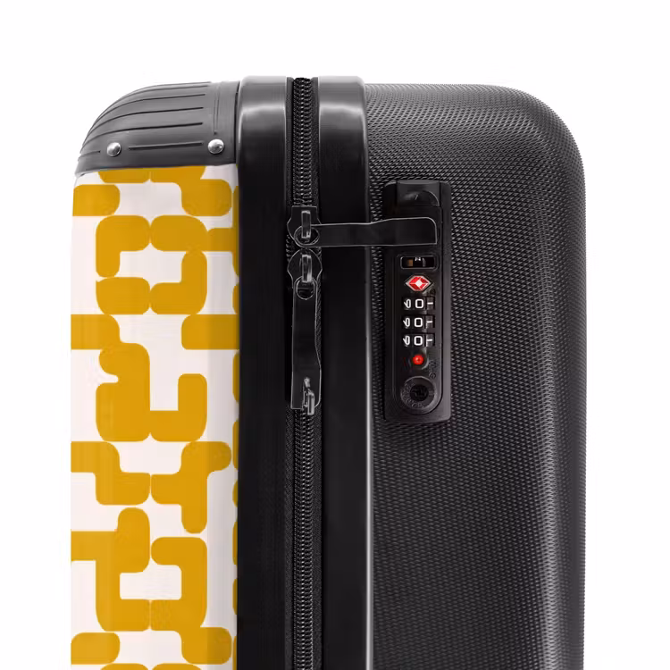 Suitcase - Yellow - Beige - Pattern — 6