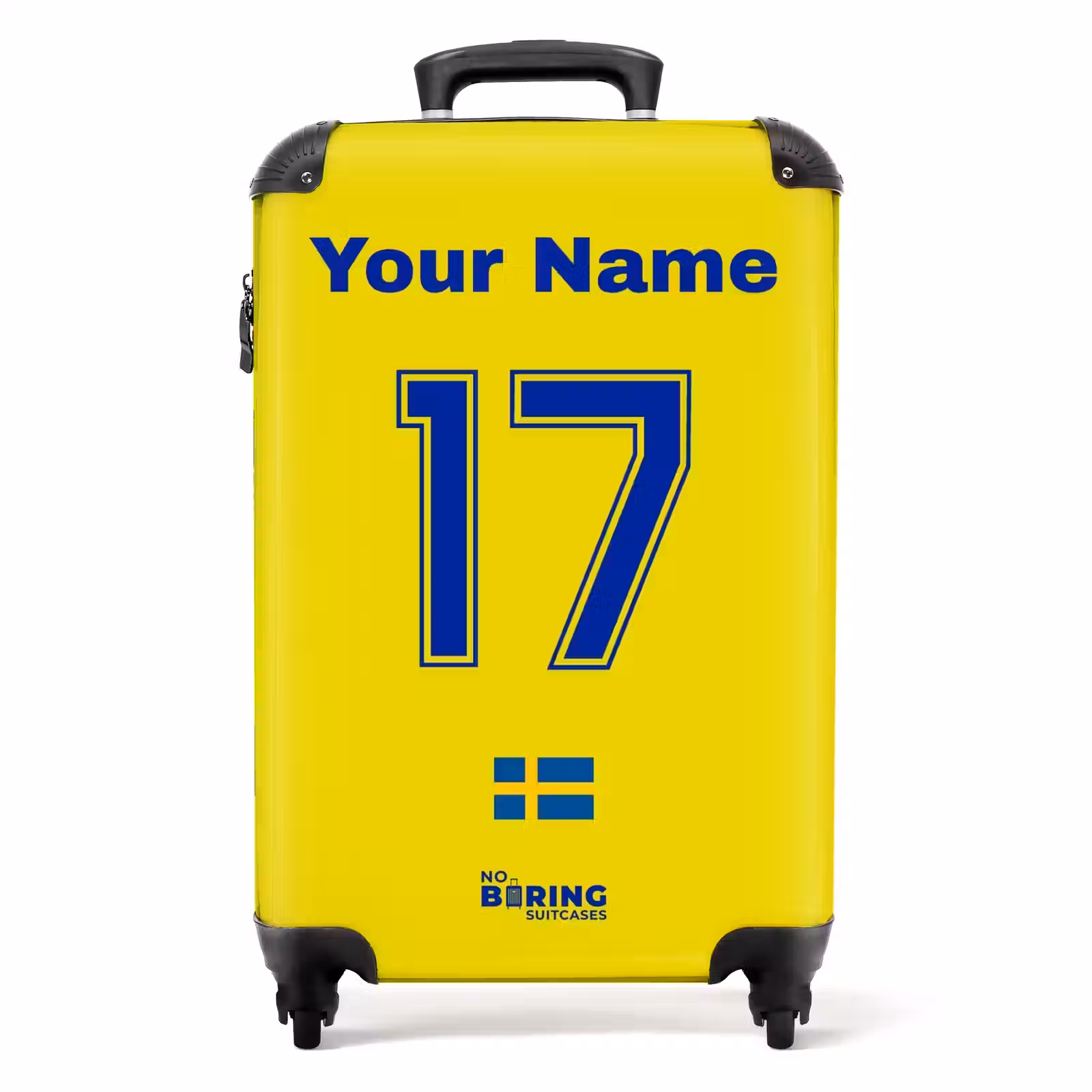 Suitcase with name - Sweden home jersey — 1