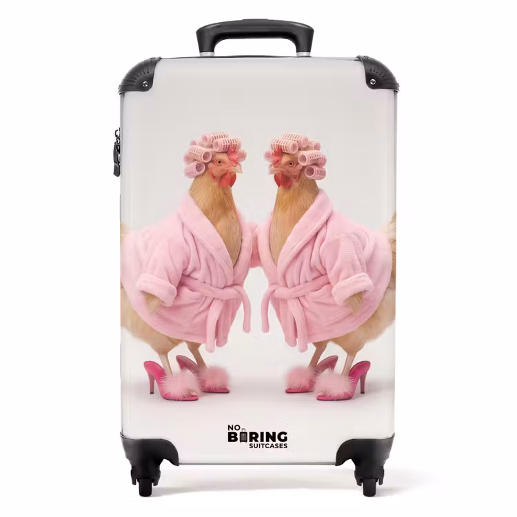 Suitcase - Chickens - Bathrobe - Stool pins - Heels — 1