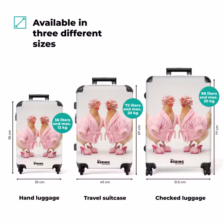 Suitcase - Chickens - Bathrobe - Stool pins - Heels — 3