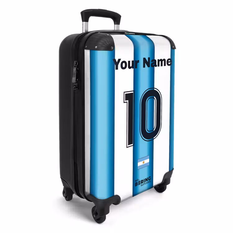 Suitcase with name - Argentina home jersey — 2