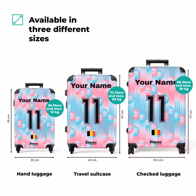 Suitcase with name - Belgium away jersey — 3