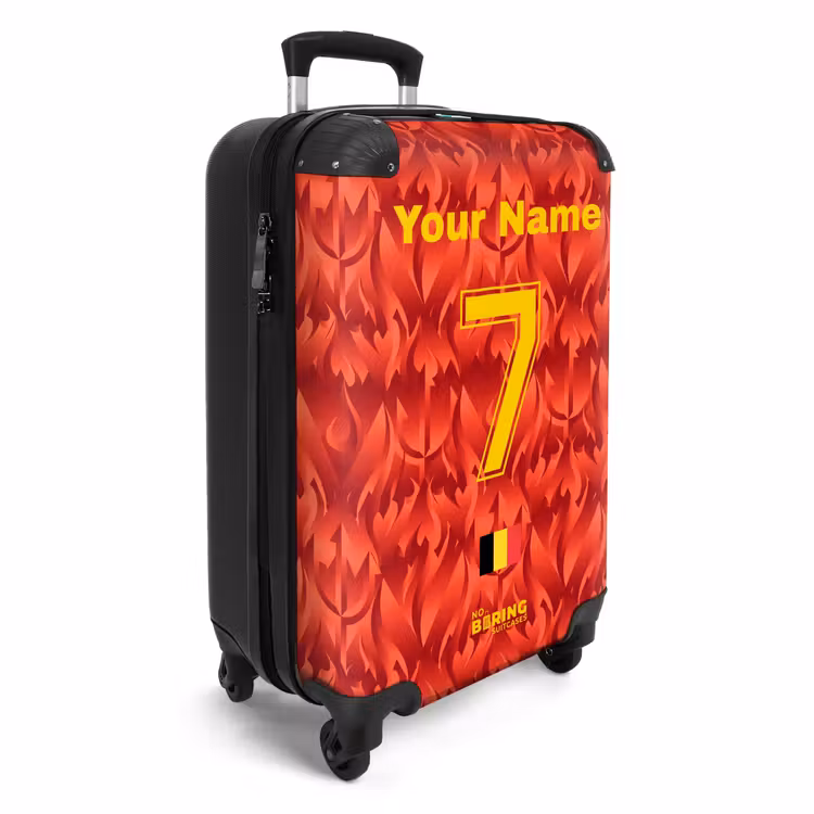 Suitcase with name - België thuisshirt — 2