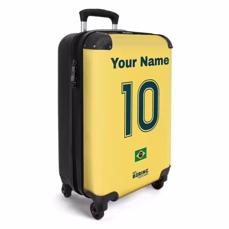 Suitcase with name - Brazil home jersey — 2