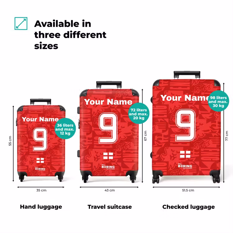 Suitcase with name - England away jersey — 3