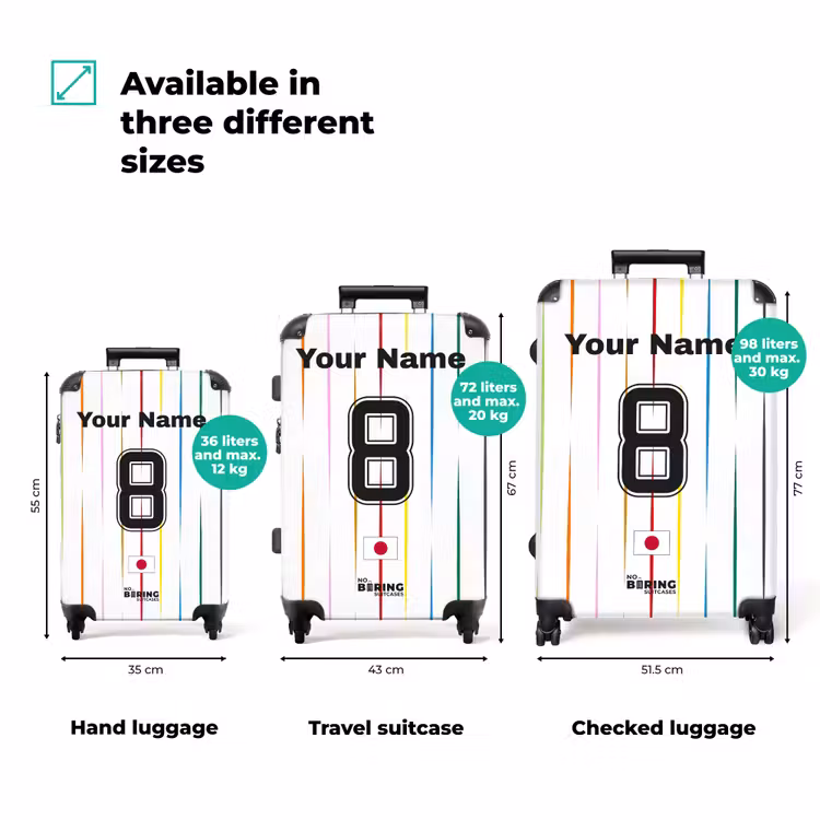 Suitcase with name - Japan away jersey — 3