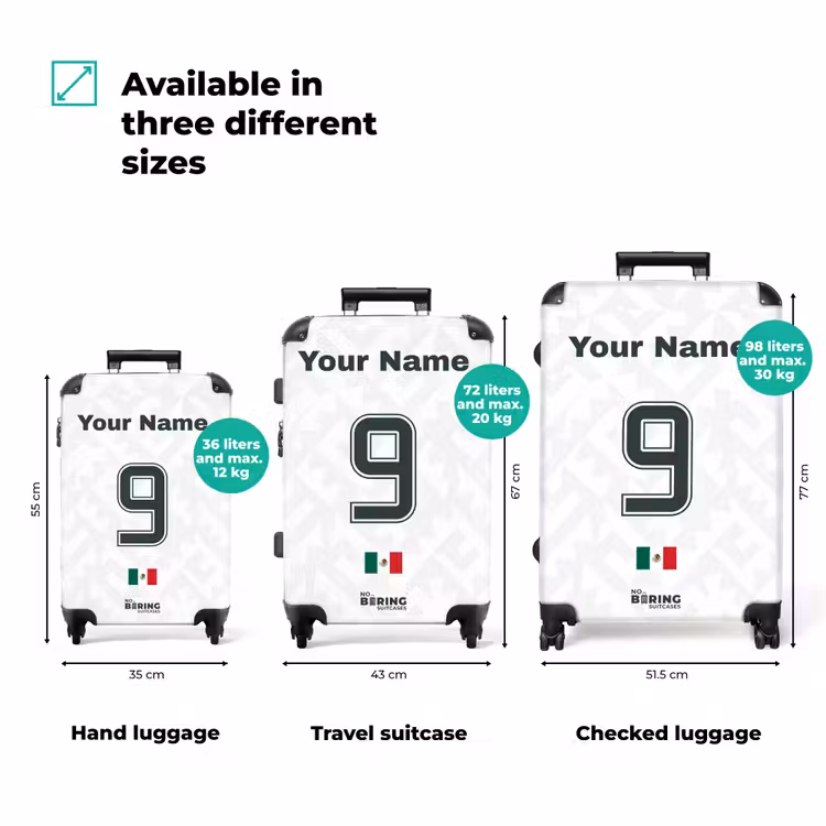 Suitcase with name - Mexico away jersey — 3