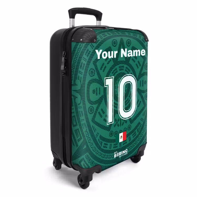 Suitcase with name - Mexico home jersey — 2
