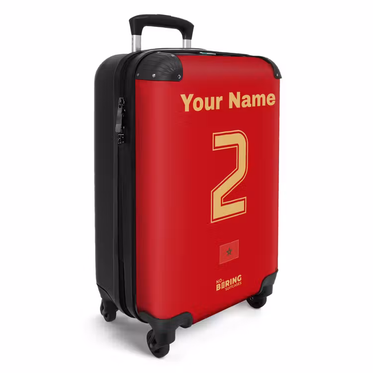 Suitcase with name - Morocco home jersey — 2