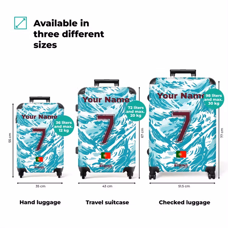 Suitcase with name - Portugal away jersey — 3