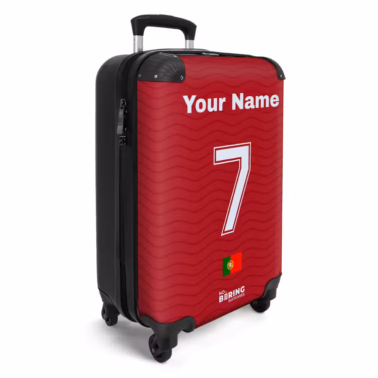 Suitcase with name - Portugal home jersey — 2