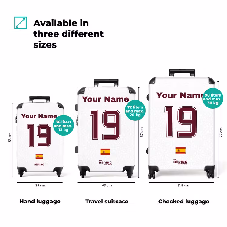 Suitcase with name - Spain away jersey — 3