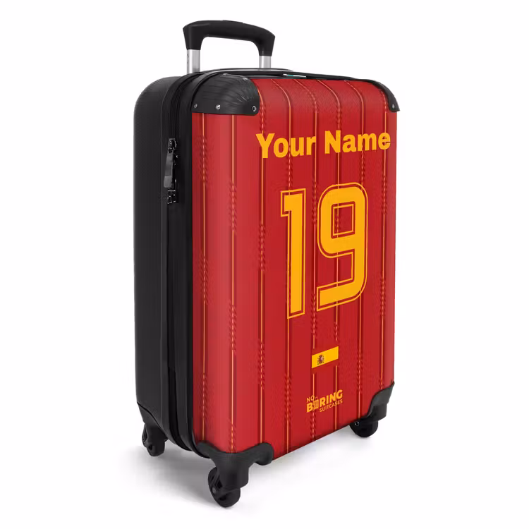 Suitcase with name - Spain home jersey — 2