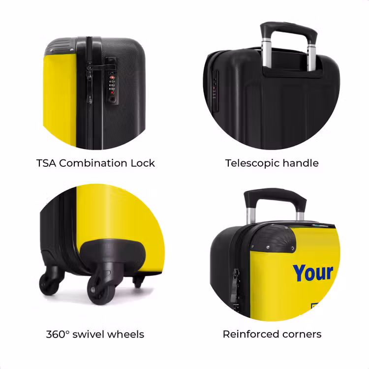 Suitcase with name - Sweden home jersey — 8