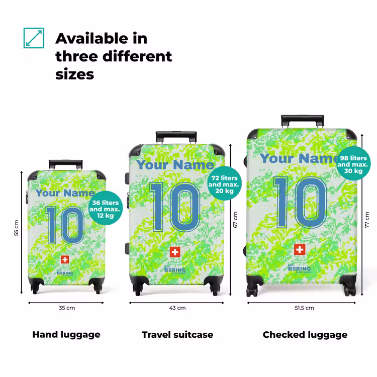 Suitcase with name - Switzerland away jersey — 3