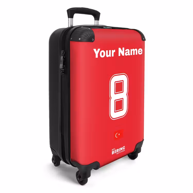 Suitcase with name - Turkey home jersey — 2