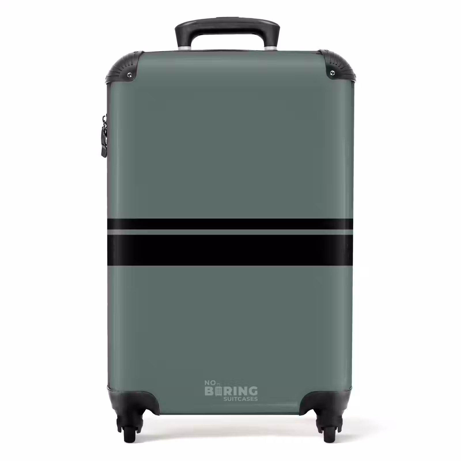 Suitcase - Green background with double horizontal stripes — 1