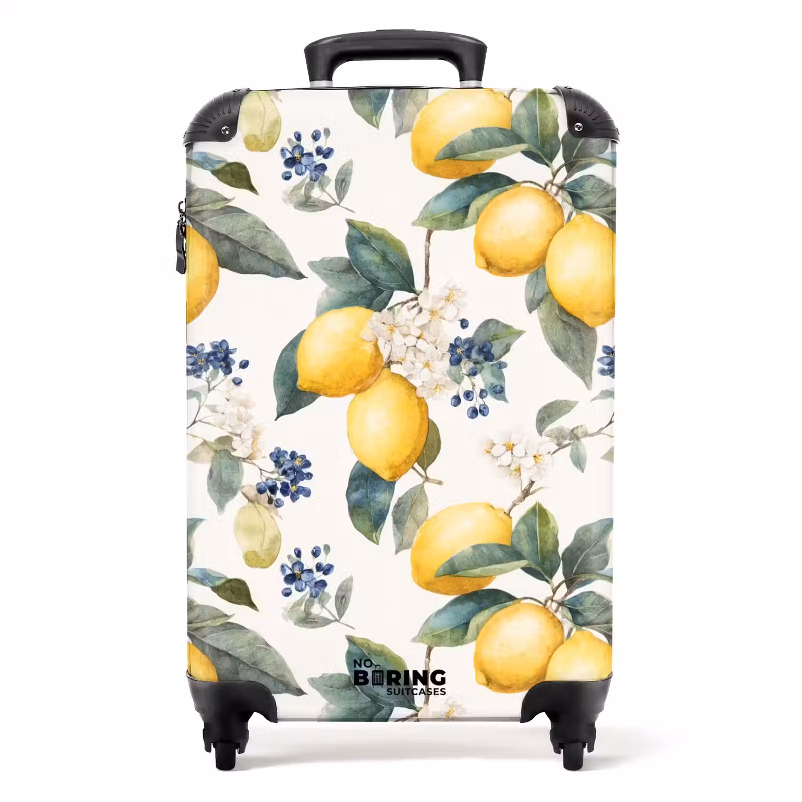 Suitcase - Lemon with blossom pattern — 1