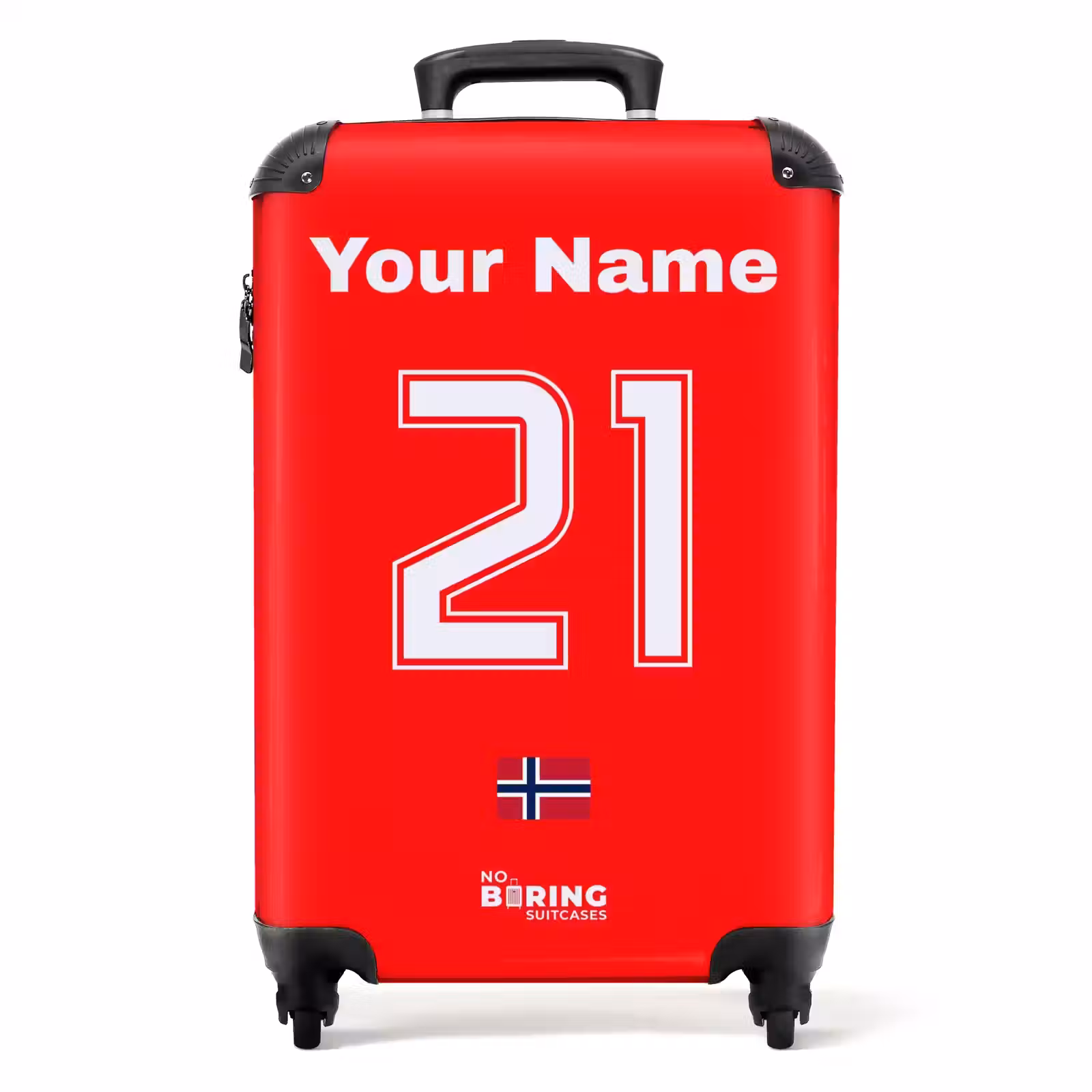 Suitcase with name - Norway home jersey — 1