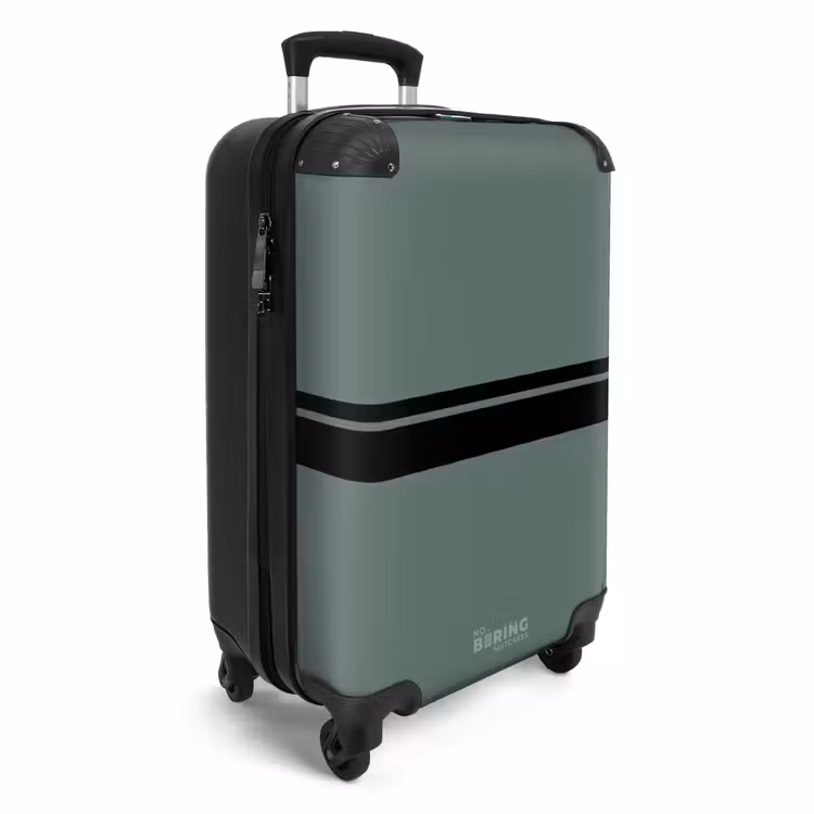 Suitcase - Green background with double horizontal stripes — 2