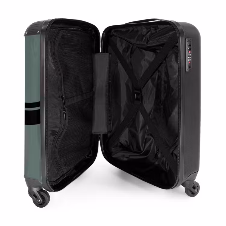 Suitcase - Green background with double horizontal stripes — 5