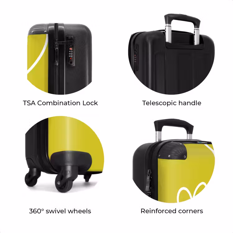 Suitcase - Green - Hearts - White — 8