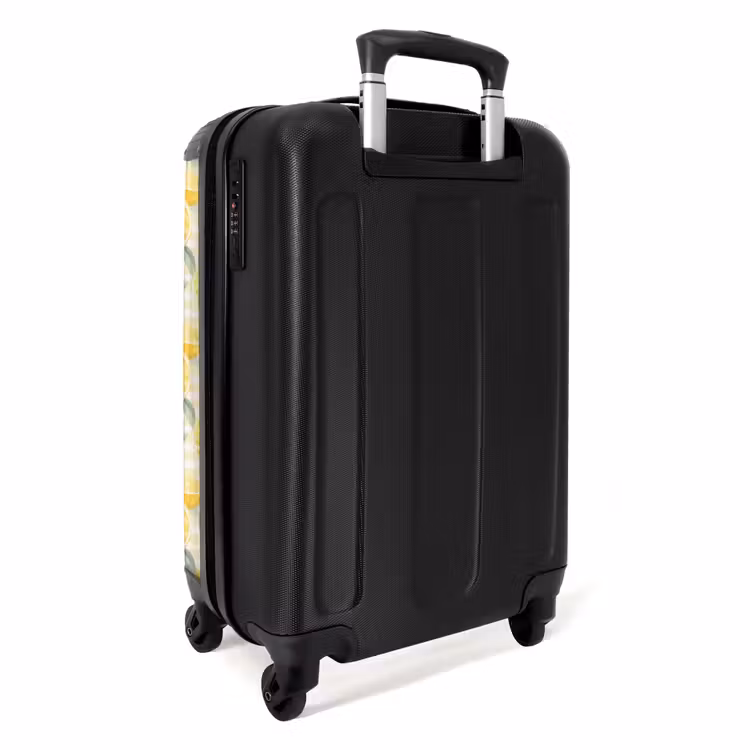 Suitcase - Lemon with stripes pattern yellow — 4