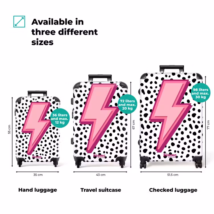 Suitcase - Lightning - Pink - Dots — 3