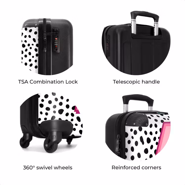 Suitcase - Lightning - Pink - Dots — 8