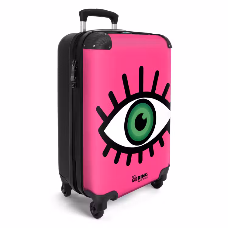 Suitcase - Minimalist - Eye - Pink — 2
