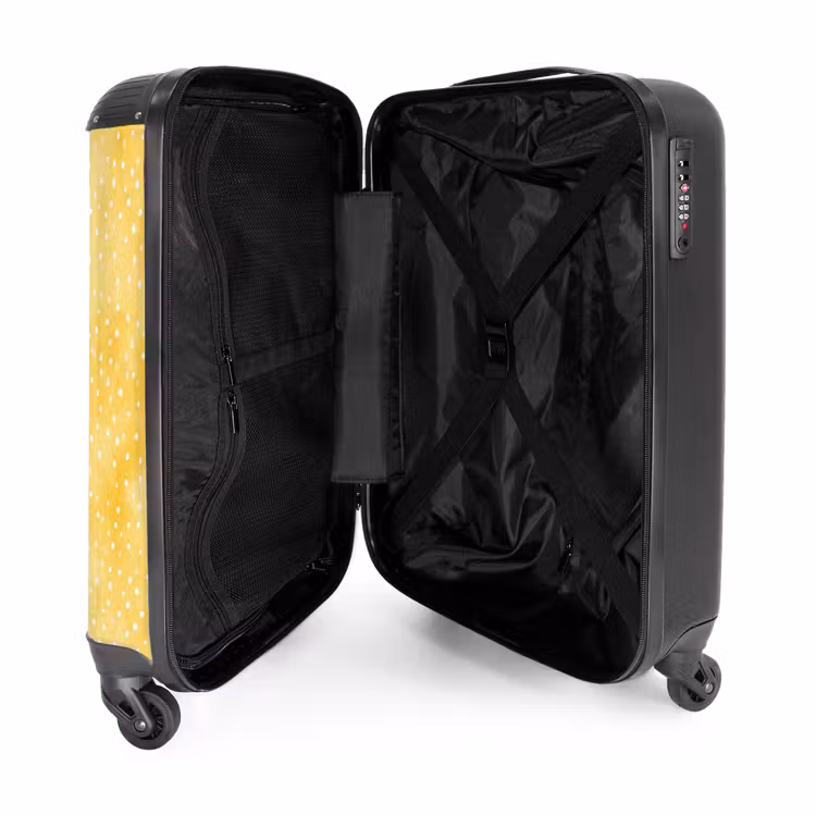 Suitcase - Polka dots pattern yellow — 5